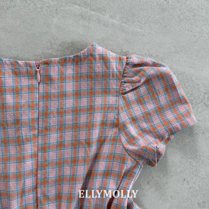 Ellymolly - Korean Children Fashion - #discoveringself - Mellow Check One-piece - 4