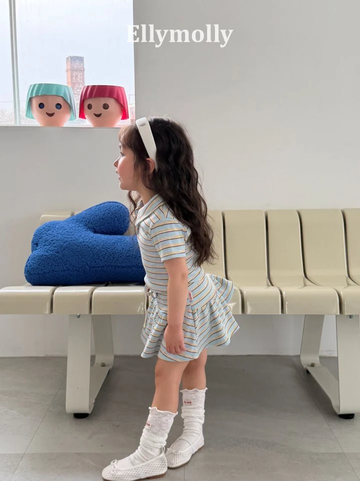 Ellymolly - Korean Children Fashion - #fashionkids - Sky Collar Tee - 6