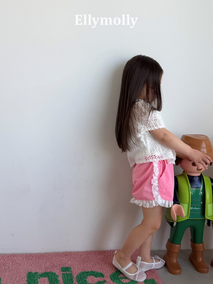 Ellymolly - Korean Children Fashion - #kidsshorts - Mesh Frill Shorts - 12