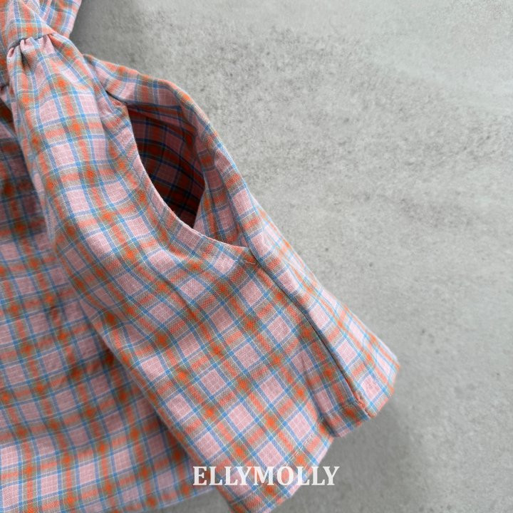 Ellymolly - Korean Children Fashion - #kidsshorts - Mellow Check One-piece - 5