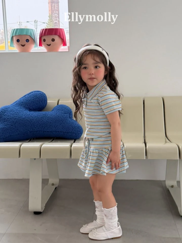 Ellymolly - Korean Children Fashion - #kidsshorts - Sky Frill Skirt - 8