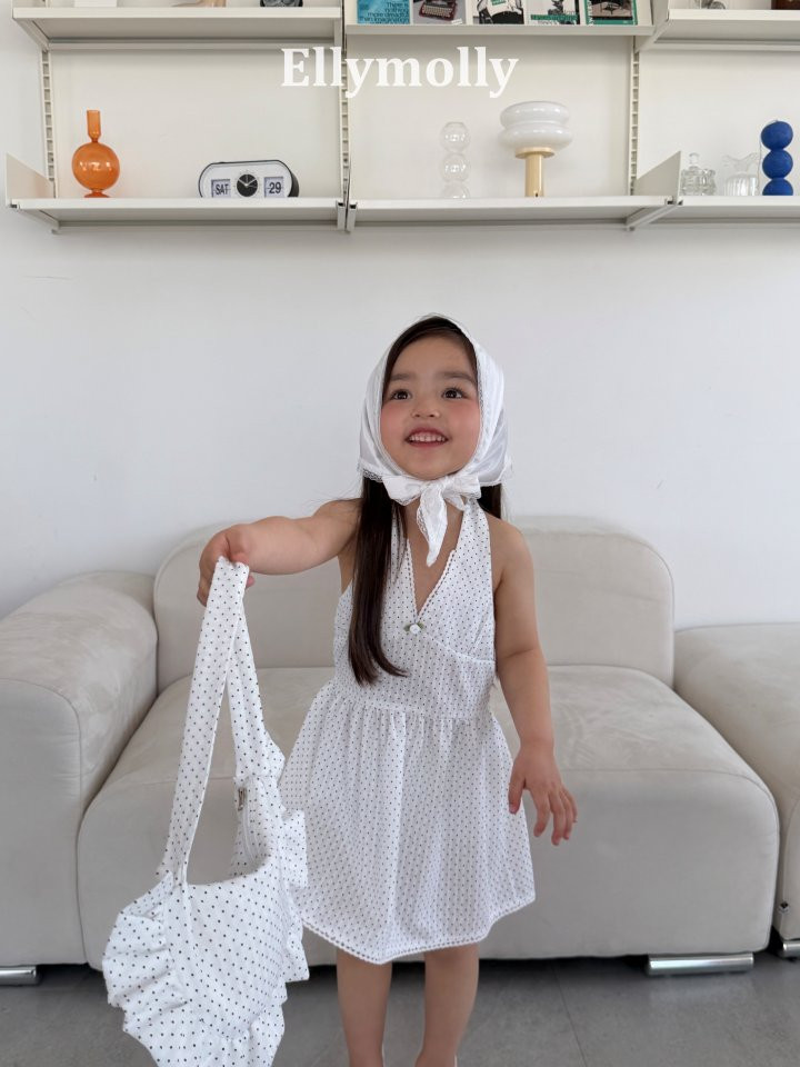 Ellymolly - Korean Children Fashion - #kidzfashiontrend - Dot Halter One-piece - 6
