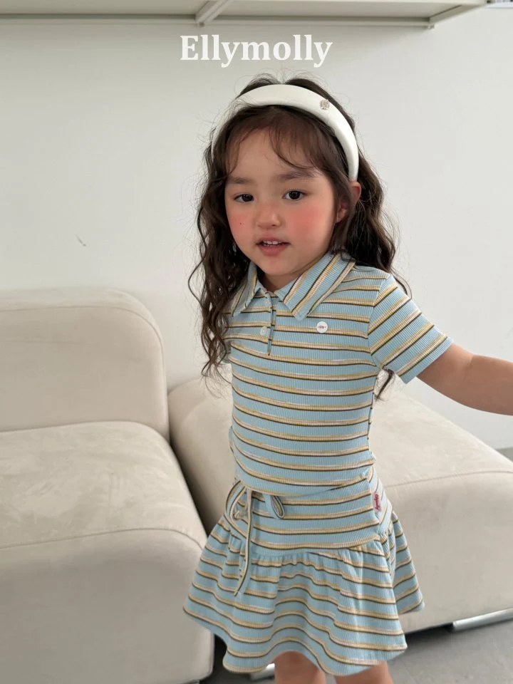 Ellymolly - Korean Children Fashion - #littlefashionista - Sky Collar Tee - 11