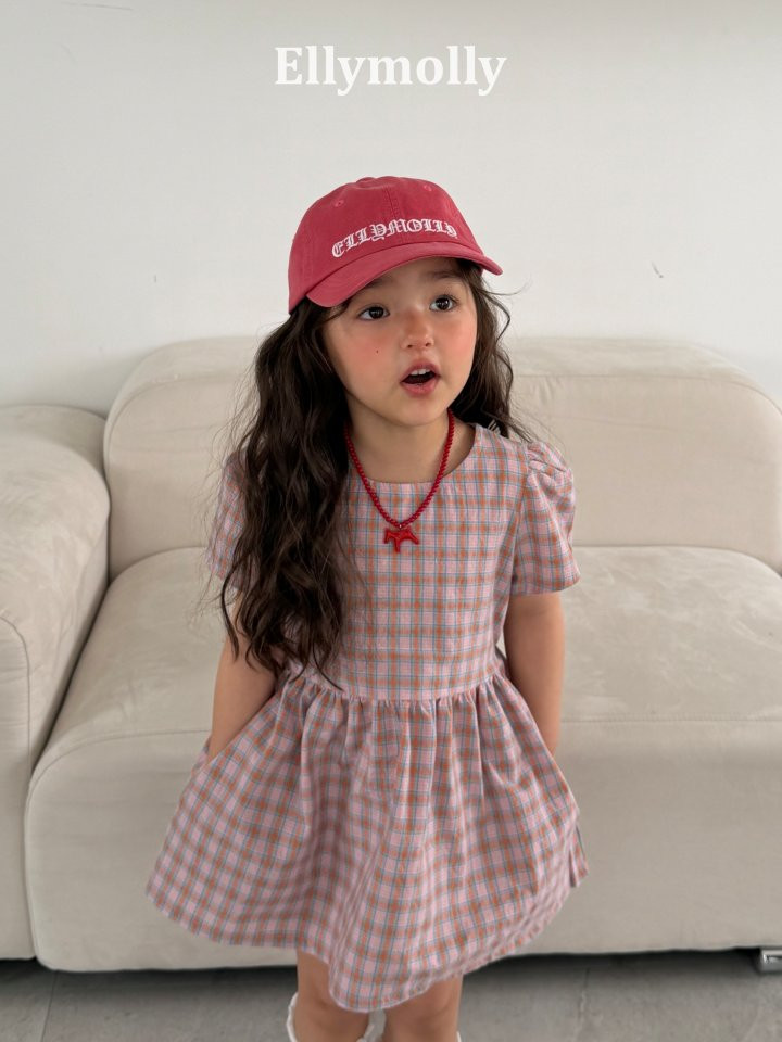 Ellymolly - Korean Children Fashion - #minifashionista - Mellow Check One-piece - 11