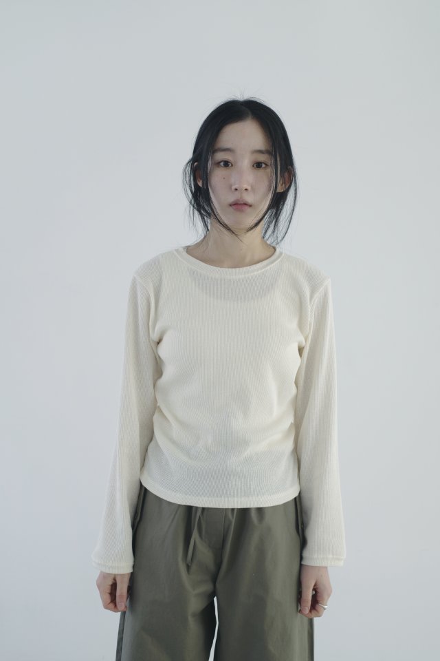 Enten - Korean Women Fashion - #momslook - Waffle Basic Tee