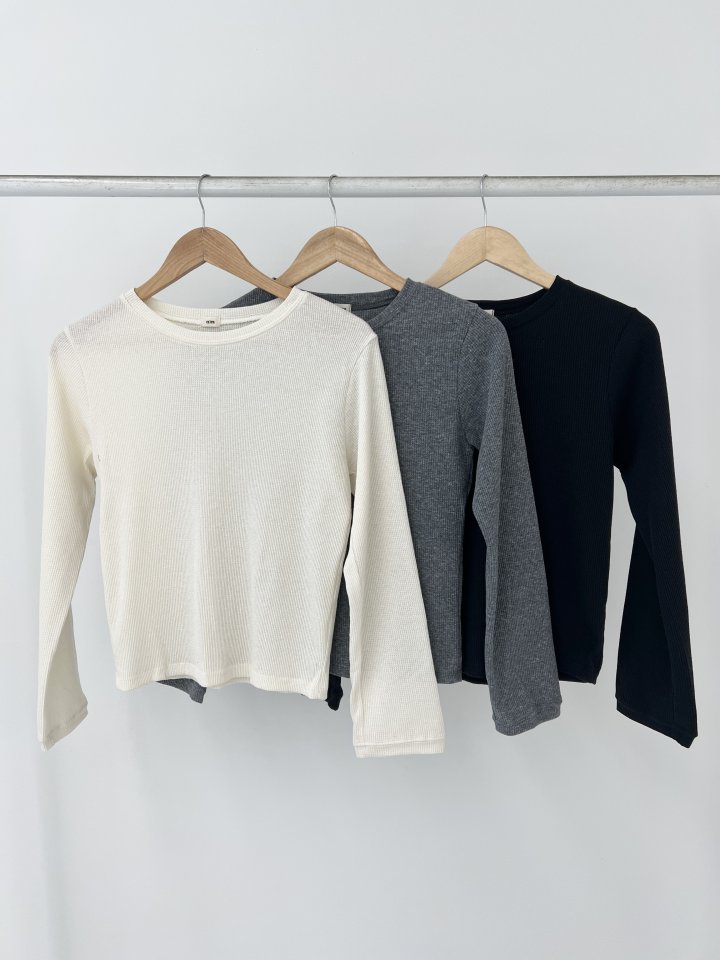 Enten - Korean Women Fashion - #womensfashion - Waffle Basic Tee - 4