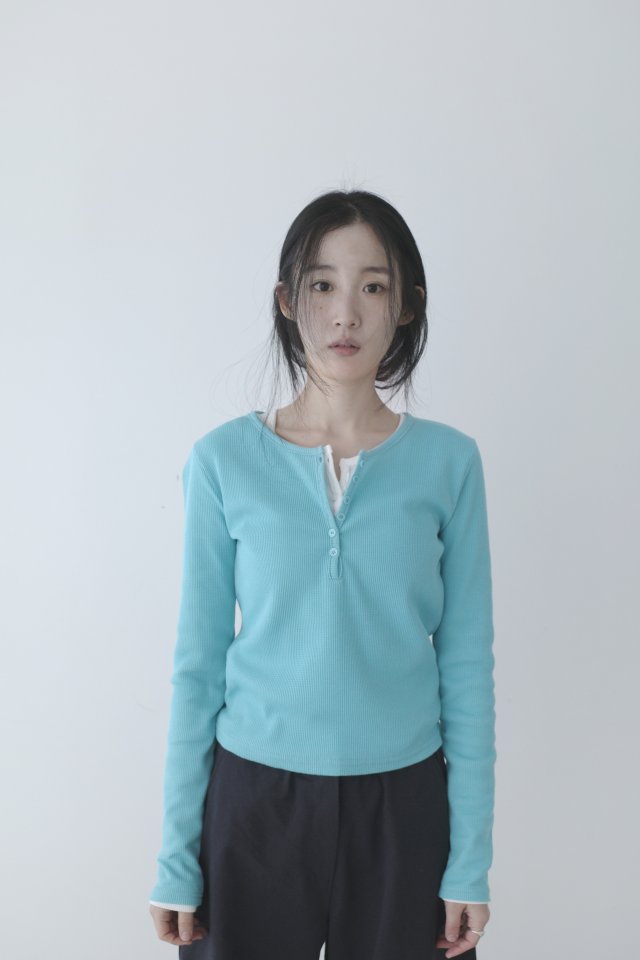 Waffle Placket Tee by Enten for Women - view 1