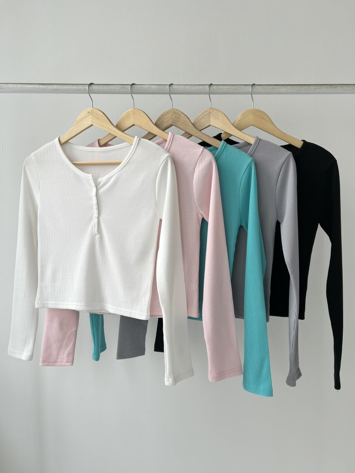 Waffle Placket Tee by Enten for Women - view 5