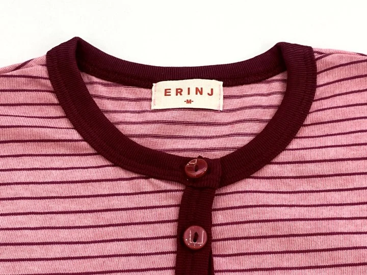 Erin J - Korean Children Fashion - #Kfashion4kids - Henley Neck Pigment Tee - 7
