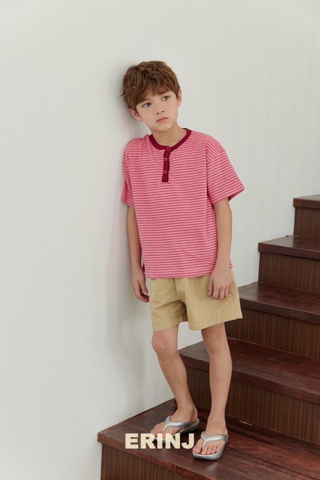 Erin J - Korean Children Fashion - #childofig - Henley Neck Pigment Tee - 12