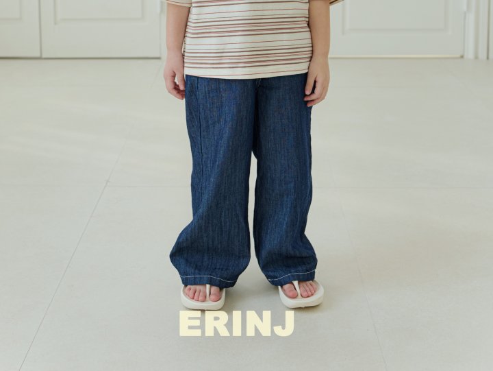Erin J - Korean Children Fashion - #childofig - Viscose Wide Denim Pants