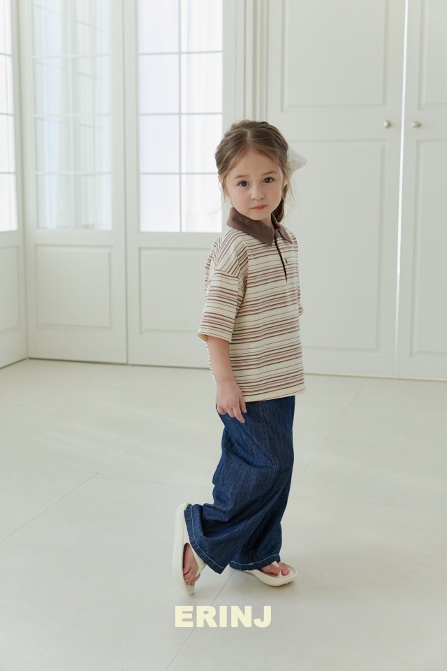 Erin J - Korean Children Fashion - #discoveringself - Striped Collar Tee - 9
