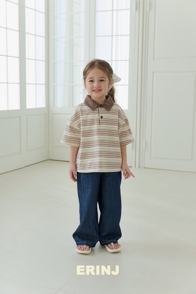 Erin J - Korean Children Fashion - #fashionkids - Striped Collar Tee - 10