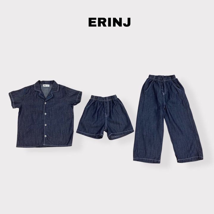 Erin J - Korean Children Fashion - #kidsshorts - Viscose Wide Denim Pants - 7