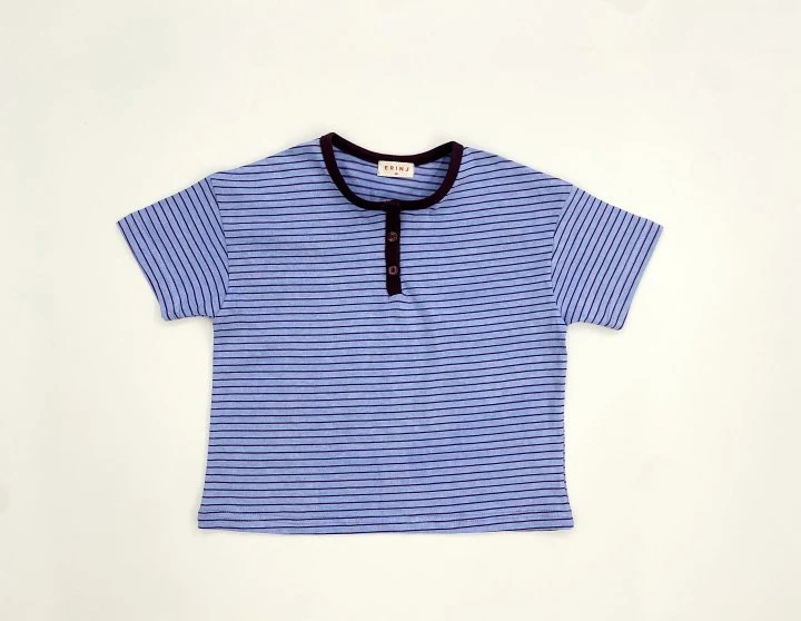 Erin J - Korean Children Fashion - #kidsstore - Henley Neck Pigment Tee - 5