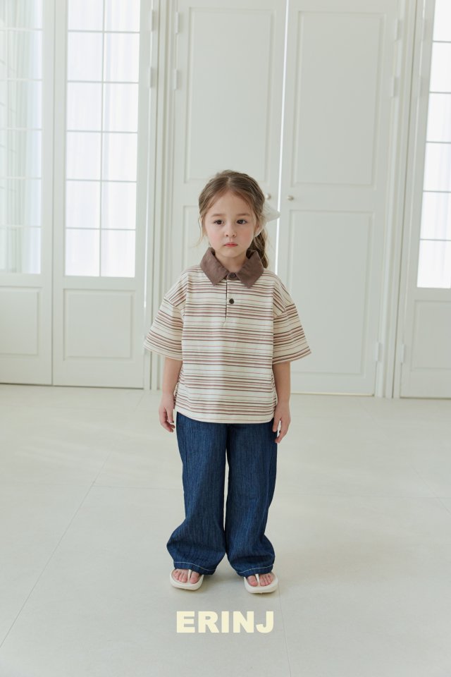 Erin J - Korean Children Fashion - #kidsstore - Viscose Wide Denim Pants - 8