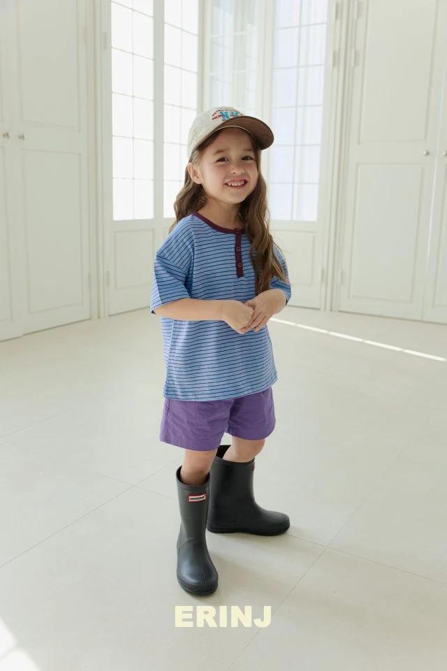 Erin J - Korean Children Fashion - #magicofchildhood - Henley Neck Pigment Tee - 9