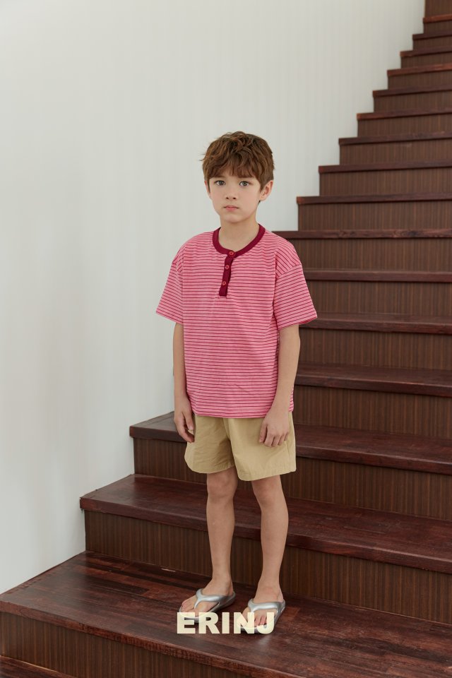 Erin J - Korean Children Fashion - #prettylittlegirls - Henley Neck Pigment Tee - 11