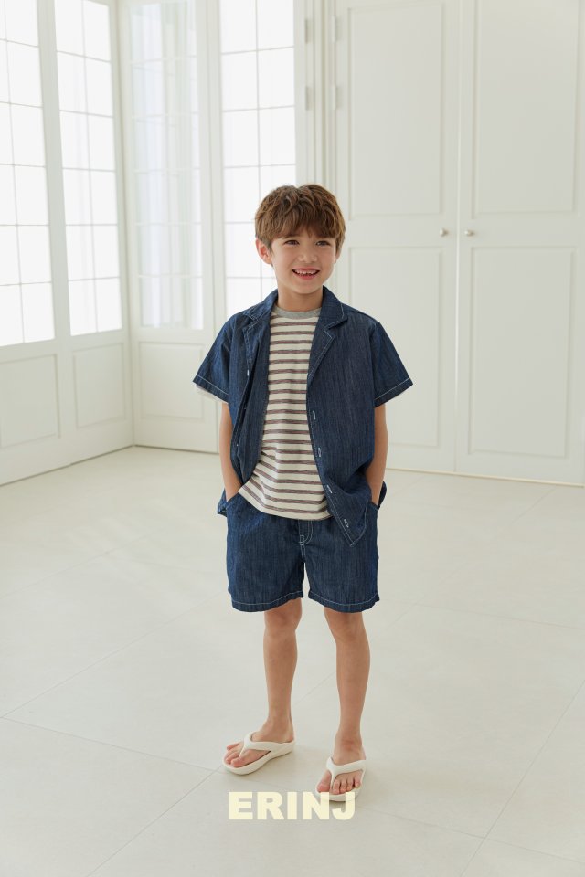 Erin J - Korean Children Fashion - #stylishchildhood - Viscose Denim Shirt - 9