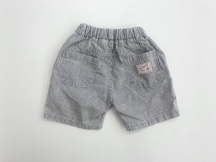 Erin J - Korean Children Fashion - #todddlerfashion - Striped Denim Shorts - 5