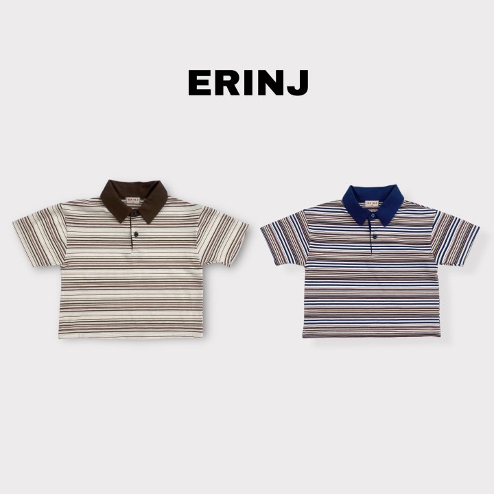Erin J - Korean Children Fashion - #todddlerfashion - Striped Collar Tee - 3