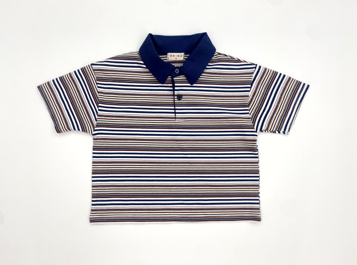 Erin J - Korean Children Fashion - #todddlerfashion - Striped Collar Tee - 4