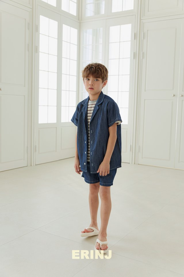 Erin J - Korean Children Fashion - #toddlerclothing - Viscose Denim Shirt - 8