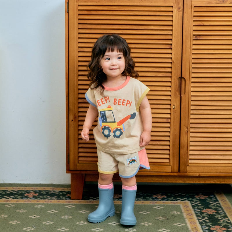Firstblue - Korean Children Fashion - #Kfashion4kids - Car Sleeveless Tee - 5