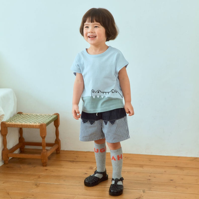 Firstblue - Korean Children Fashion - #kidzfashiontrend - Crocodile Drop Tee - 4