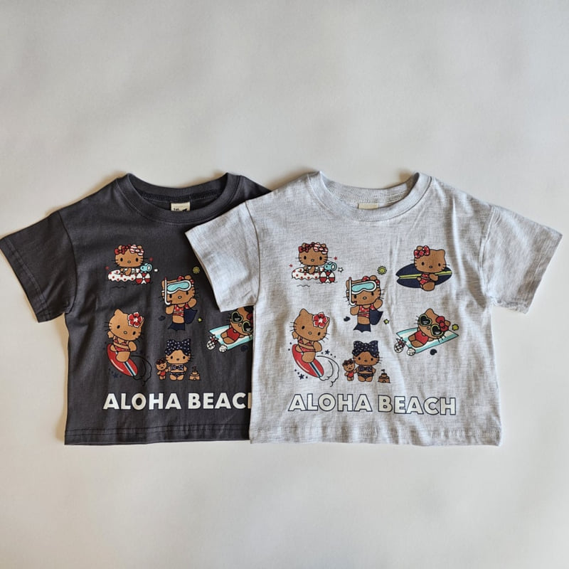 Firstblue - Korean Children Fashion - #Kfashion4kids - Surfing Cats Short Sleeve Tee - 10