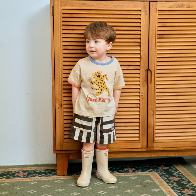Firstblue - Korean Children Fashion - #Kfashion4kids - Party Animals Short Sleeve Tee - 9