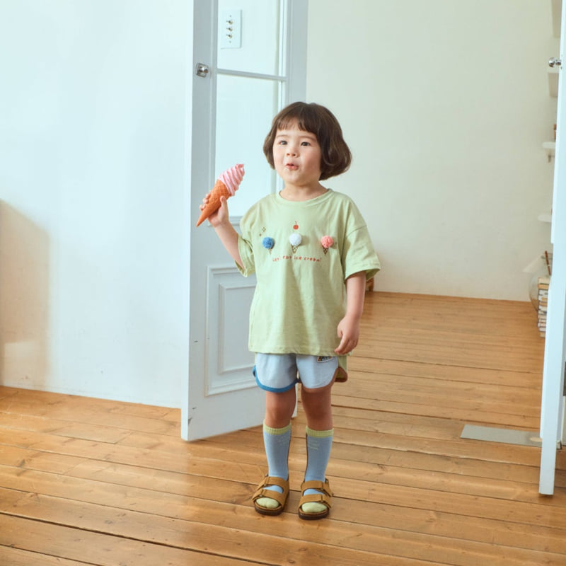Firstblue - Korean Children Fashion - #kidzfashiontrend - Ice Cream Short Sleeve Tee - 4