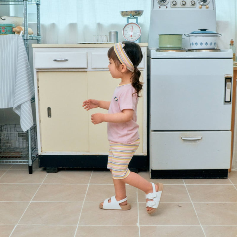 Firstblue - Korean Children Fashion - #childofig - Lala Ribbed Short Sleeve Tee - 9
