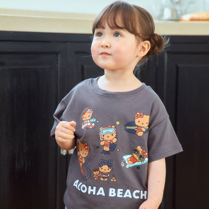 Firstblue - Korean Children Fashion - #childofig - Surfing Cats Short Sleeve Tee - 2