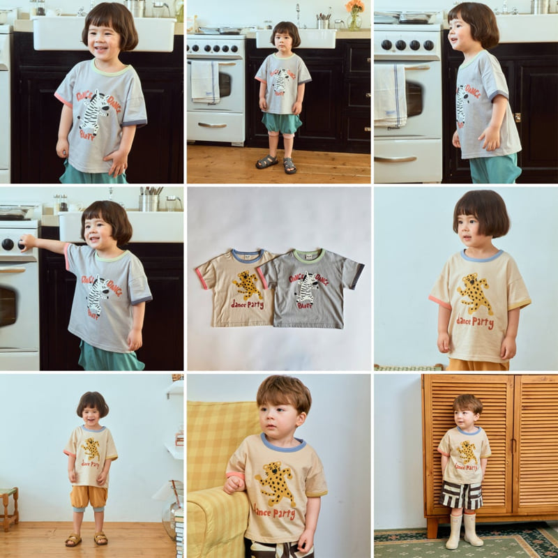 Firstblue - Korean Children Fashion - #childofig - Party Animals Short Sleeve Tee