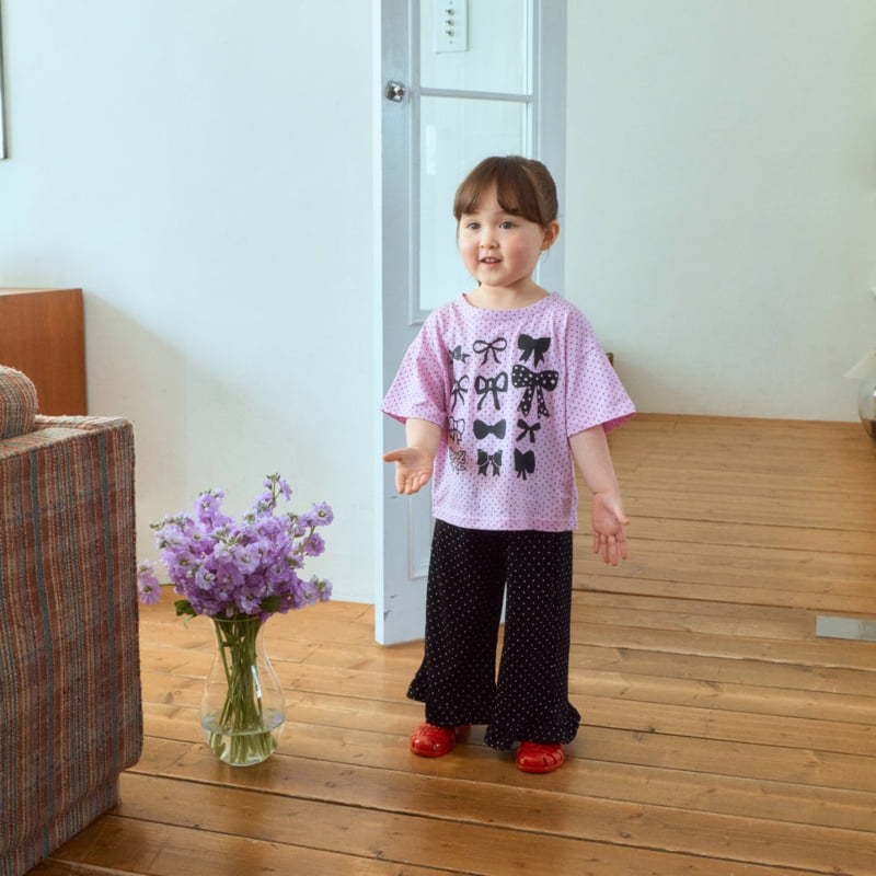 Firstblue - Korean Children Fashion - #childofig - Ribbon Graphic Short Sleeve Tee - 7