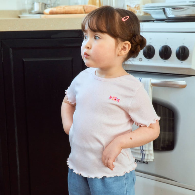Firstblue - Korean Children Fashion - #childofig - Heart Ribbon Short Sleeve Tee - 7