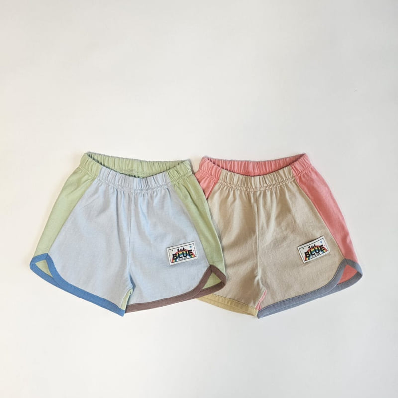 Firstblue - Korean Children Fashion - #childofig - Color Block Shorts - 2