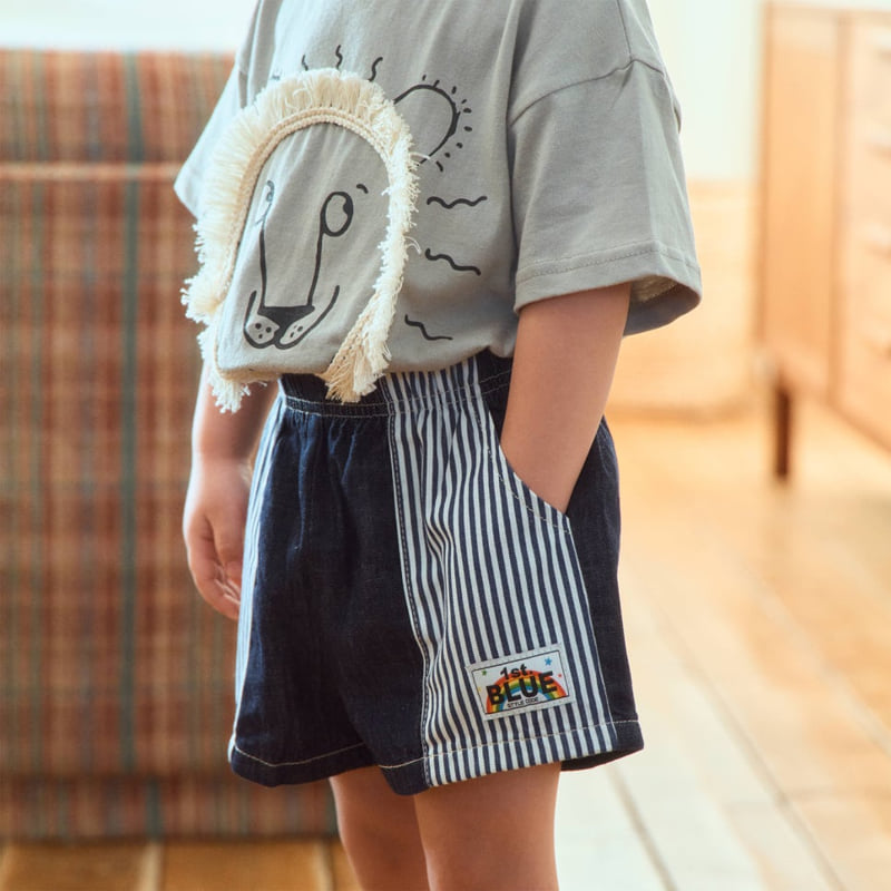 Firstblue - Korean Children Fashion - #childofig - Vintage Combi Denim Shorts - 5