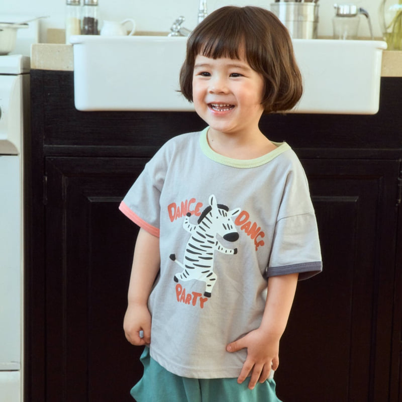 Firstblue - Korean Children Fashion - #childrensboutique - Party Animals Short Sleeve Tee - 2