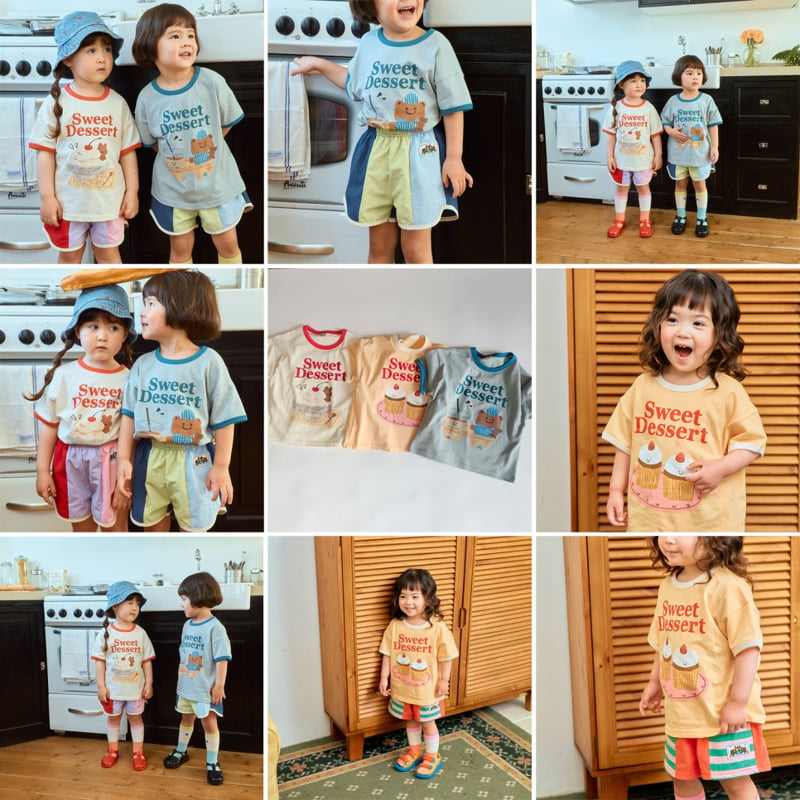 Firstblue - Korean Children Fashion - #childrensboutique - Dessert Short Sleeve Tee