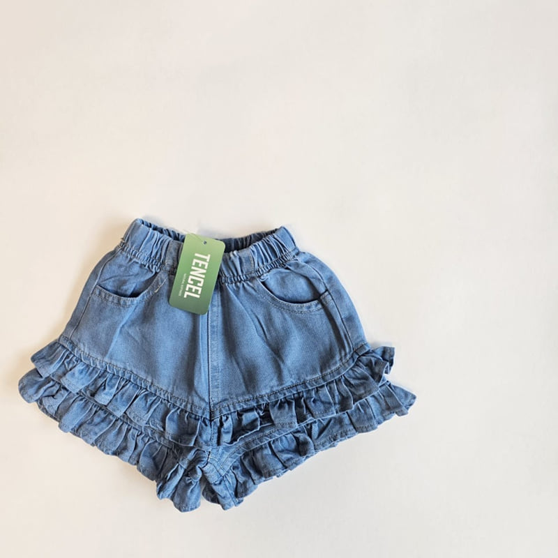 Firstblue - Korean Children Fashion - #childrensboutique - Tiered Frill Denim Shorts - 2