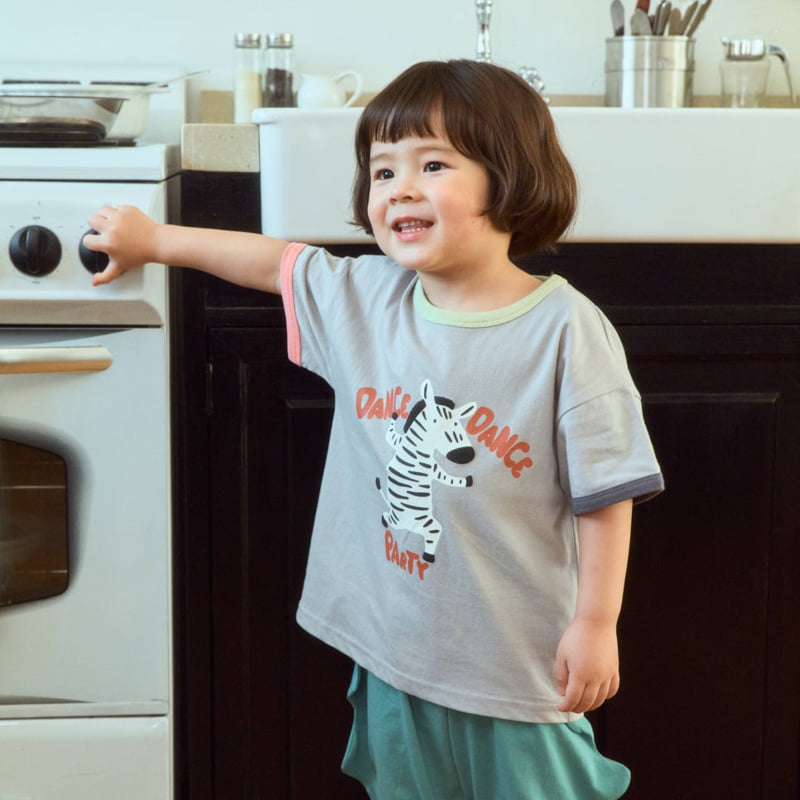 Firstblue - Korean Children Fashion - #designkidswear - Party Animals Short Sleeve Tee - 3
