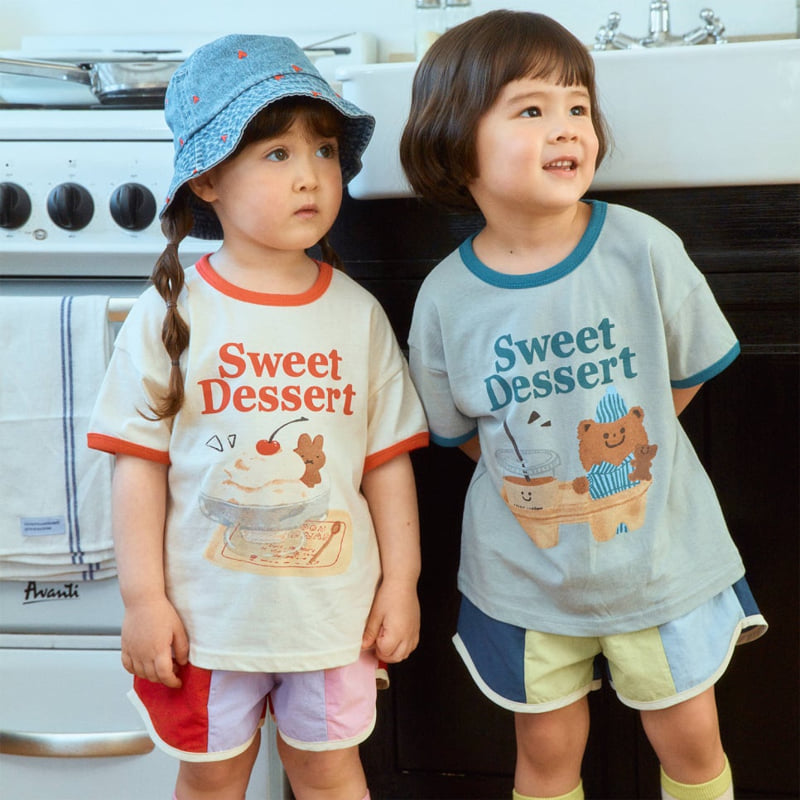 Firstblue - Korean Children Fashion - #designkidswear - Dessert Short Sleeve Tee - 2