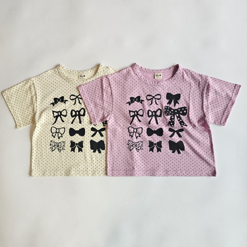 Firstblue - Korean Children Fashion - #designkidswear - Ribbon Graphic Short Sleeve Tee - 10