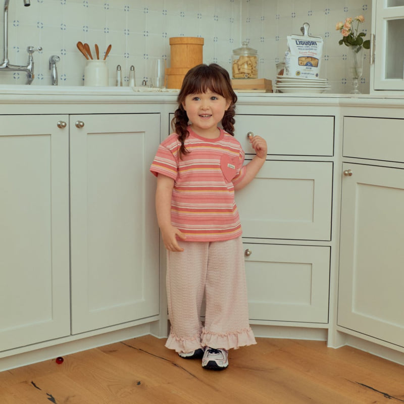 Firstblue - Korean Children Fashion - #designkidswear - Heart Pocket Stripe Tee - 8