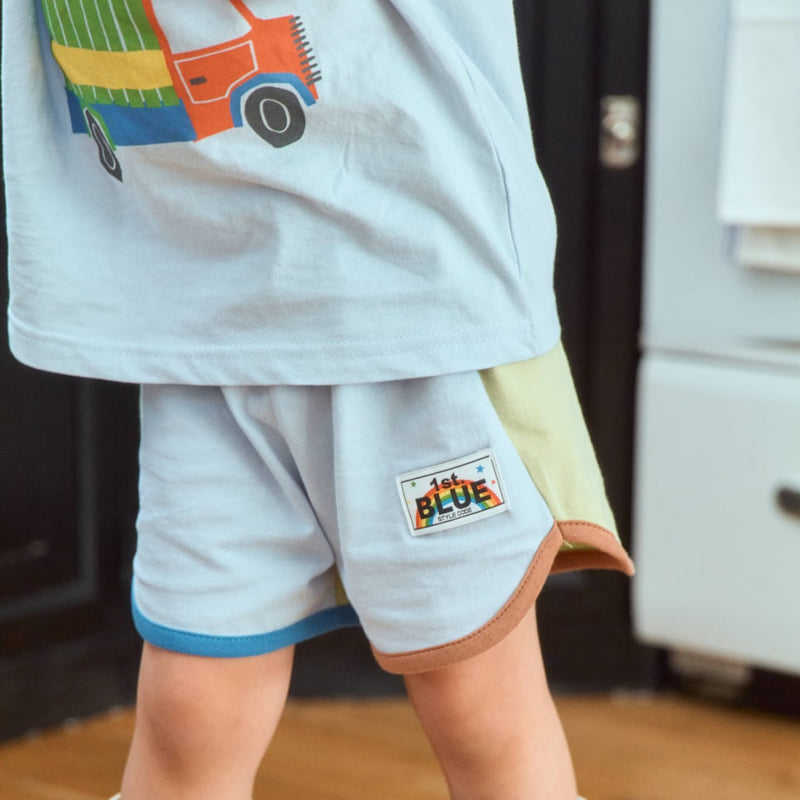 Firstblue - Korean Children Fashion - #designkidswear - Color Block Shorts - 5