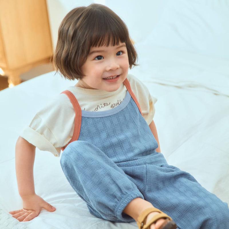 Firstblue - Korean Children Fashion - #discoveringself - Binding Contrast Strap Sleeveless