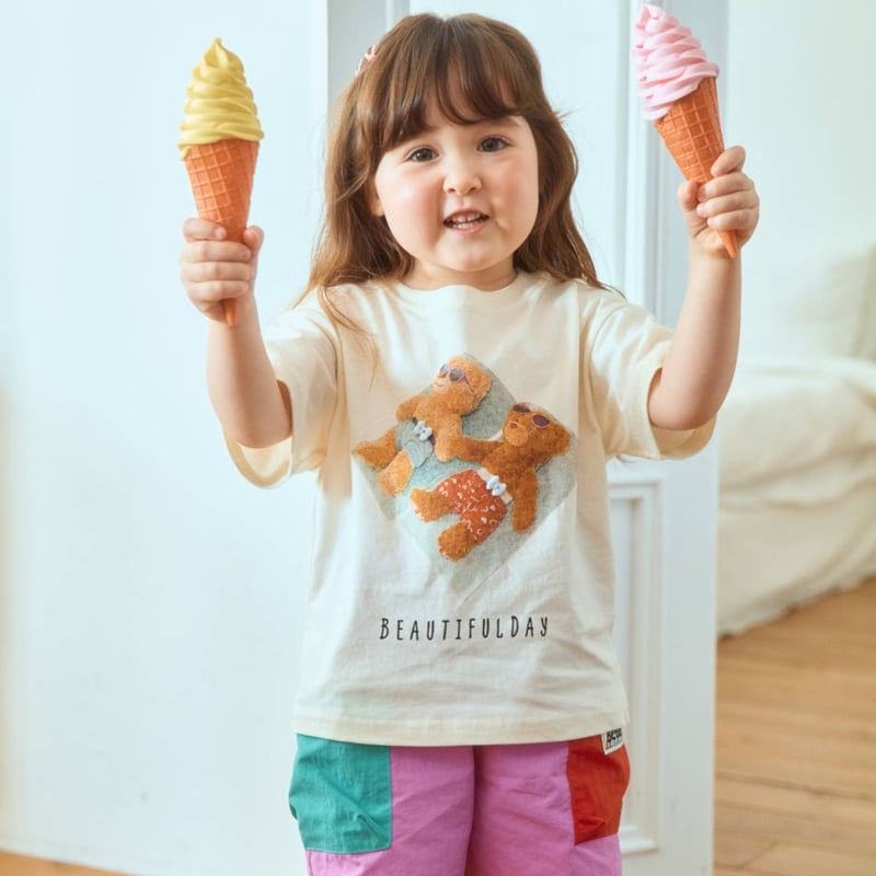 Firstblue - Korean Children Fashion - #discoveringself - Summer Bear Short Sleeve Tee - 6