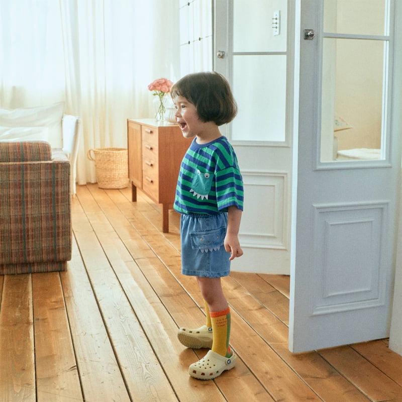 Firstblue - Korean Children Fashion - #discoveringself - Shark Denim Shorts - 6